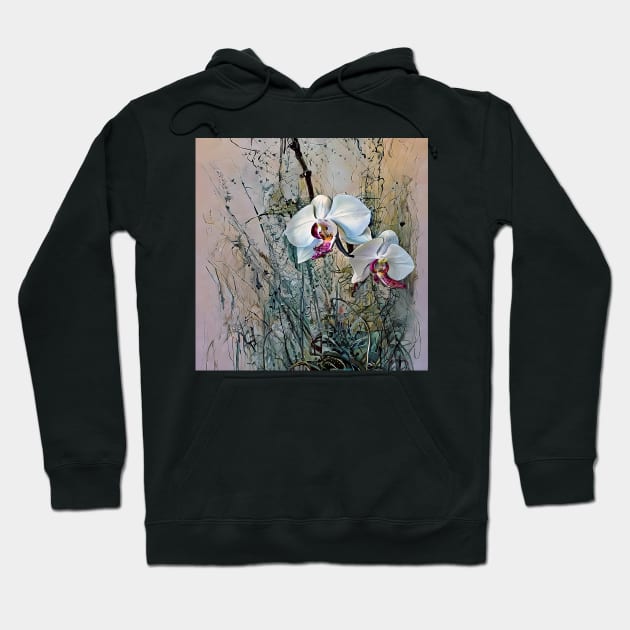 Sketch of orchid flowers Hoodie by bogfl